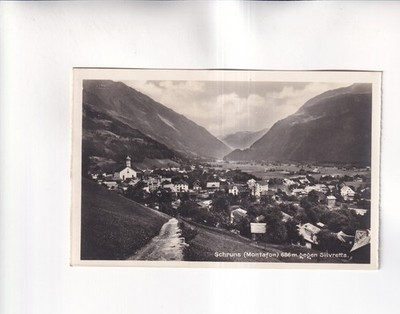 F5092) Ansichtskarte AK SCHRUNS im Montafon -  Kirche Weg Häuser  Silvretta ALT