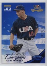 2013 USA Baseball Champions Certified National Team Mirror Blue Coby Weaver 0c4