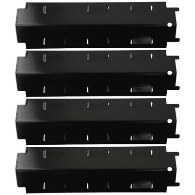 4 Stück/Set Hitzeplatte Schild Edelstahl Gasgrill Schwarz Barbecue Neu
