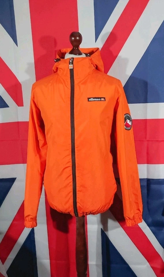 Ellesse Lightweight Hooded Jacket - L/XL - Orange - Mod Casuals Terraces - Image 2 of 4