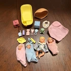 Barbie Happy Family Baby Krissy & Newborn W/ Toys Accessories Blond Hair VTG B