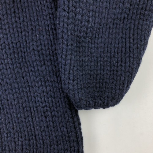 J Crew VTG Oarsman Mens Large 100% Wool Chunky Knit Crew Neck Pullover Sweater - Picture 2 of 5