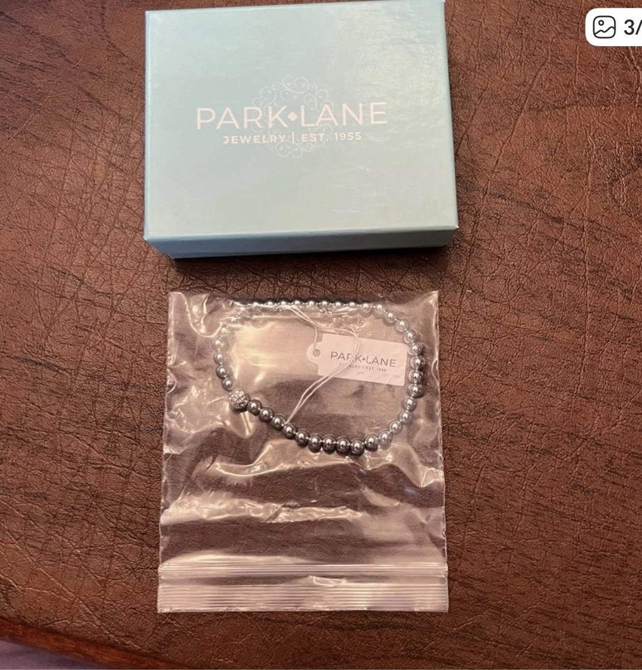 Brazalete elástico Park Lane Mars plateado | Perfecto para poner en capas | Nuevo en caja Foto 3 de 3