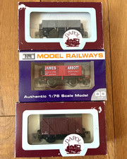 Dapol 1.76 Scale Mixed Wagons Job Lot with James Abbott Coal Wagon