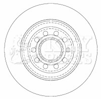 2x Brake Discs Pair Solid fits AUDI A6 C6 2.8 Rear 06 to 11 302mm Set KeyParts