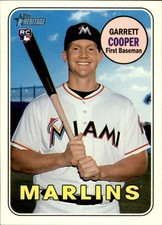 2018 Topps Heritage #563 Garrett Cooper RC Miami Marlins