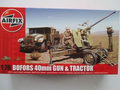 Bofors 40 mm Gun + Tractor   1:76   Airfix A 02314       OVP   TOP