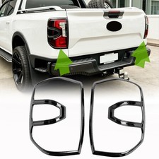 For Ford Ranger T9 2023-25 Rear Tail Light Cover Guard Surround Trim Gloss Black