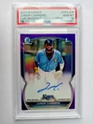 2023 Bowman - Chrome Prospect Auto Junior Caminero #CPA-JCR Purple /250 PSA 10