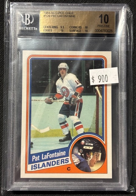1984-85 O-Pee-Chee BGS PRISTINE 10 Pat LaFontaine POP 18 New York Islanders NHL