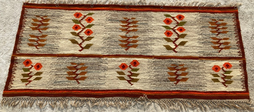 Vintage Traditional Handmade Beautiful Floral Kilim Floor Rug Carpet 154x68 cm