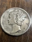 1939-S Mercury Dime - Actual Silver Coin Shown VF Shape Same Day Shipping Free