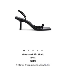 NWOT Raye x Revolve Llinz Black Heels Sandals Square Toe 8