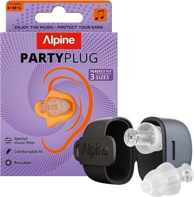 Alpine PartyPlug Gehörschutz Ohrstöpsel für Konzert, Festival, Musik, Party &a