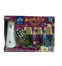 Glade Automatic Spray Holiday Variety Pack Air Freshener,  1 Device + 3 Refills