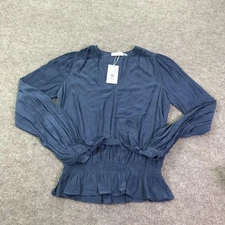 Ramy Brook Blouse Womens XS Lindsay Long Sleeve Ruffle Top NWT