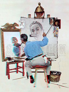 Rockwell Triple Self Portrait | eBay