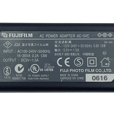 Genuine Fujifilm AC Adapter AC-5VC Power Supply 5V 1.5A Charger