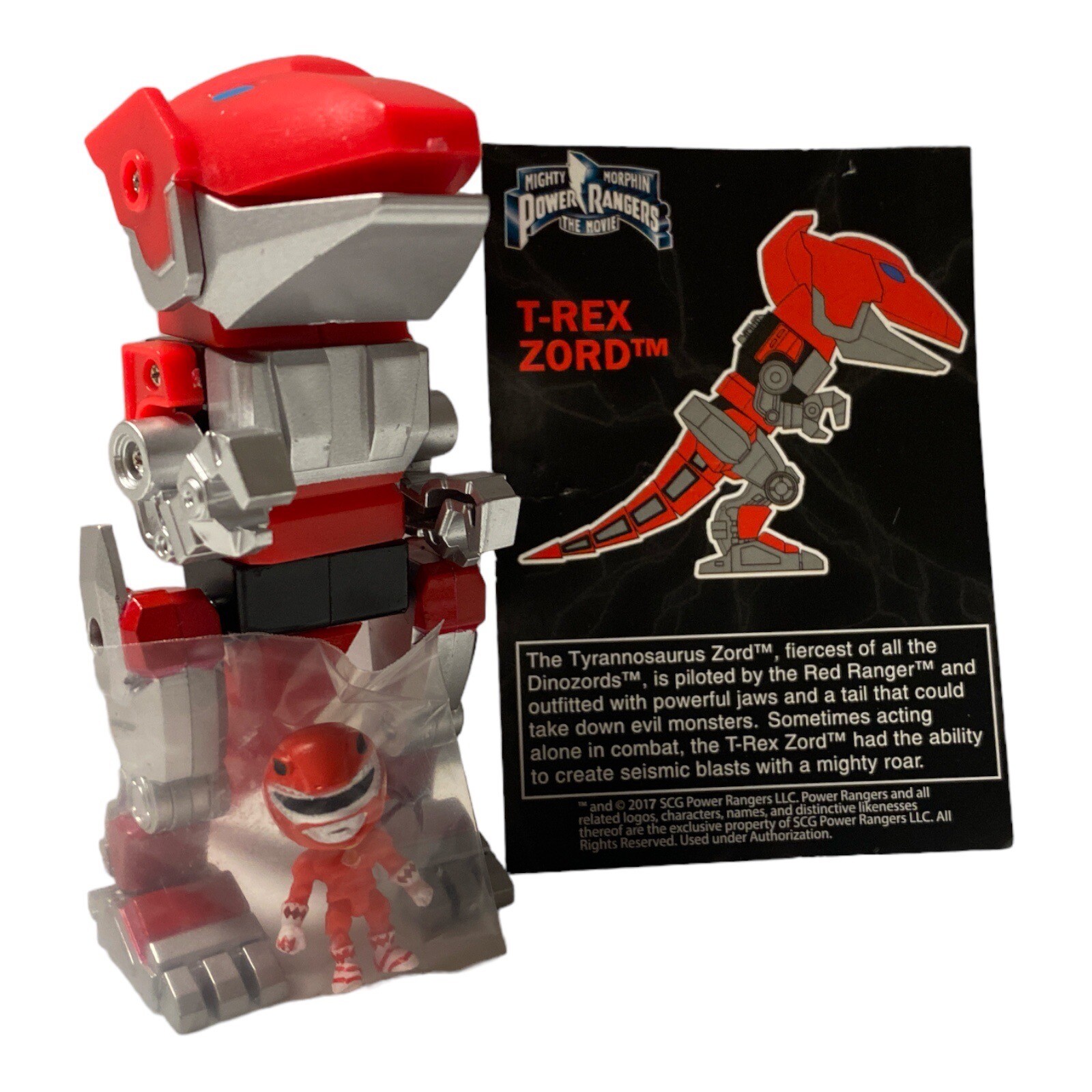 The Loyal Subjects Power Rangers Red Ranger Tyrannosaurus T-Rex Zord 4" Figure