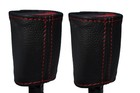 RED STITCH 2X FRONT SEAT BELT STALK COVERS FITS VW UP SEAT MII SKODA CITIGO