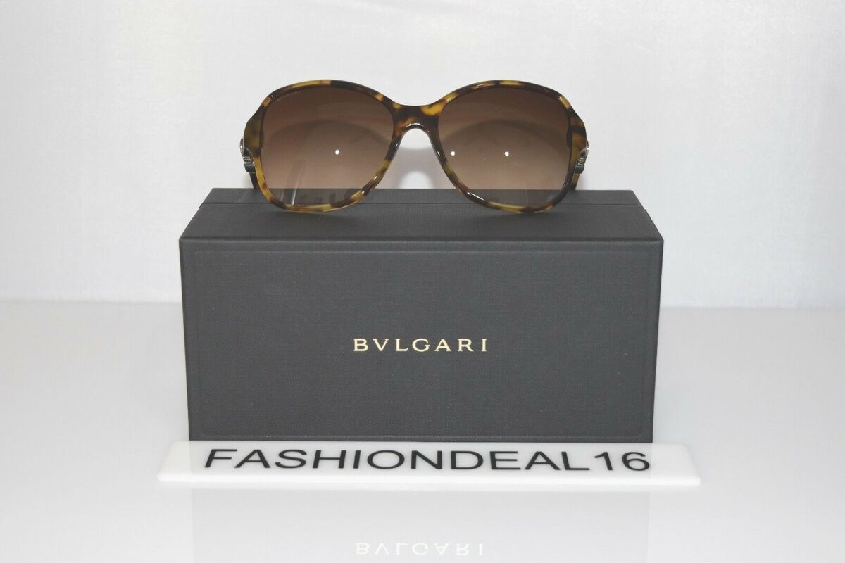 New Bvlgari Tortoise Crystals Oversized 8137-B 5316/13 57-17 New Bvlgari Tortoise Crystals Oversized 8137-B 5316/13 57-17