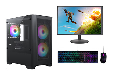 SCHNELLES GAMING DELL BUNDLE TOWER PC FULL SET COMPUTER SYSTEM INTEL i3 8GB 1TB GT710