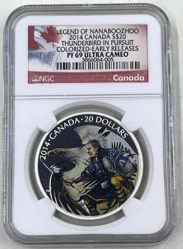 2014 Canada S$20 NGC PF 69 Ultra Cameo Thunderbird in Pursuit