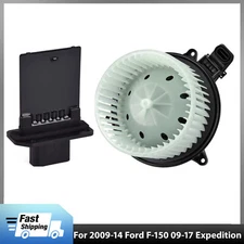 Blower Motor and Resistor HVAC Fit For 2009-14 Ford F-150 09-17 Expedition Front