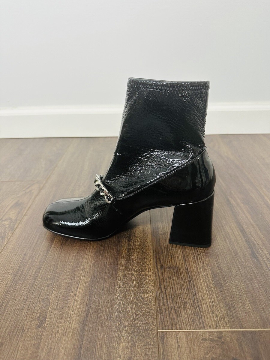 MIUMIU★素敵!BLACK NAPLAK STRETCH ANKLE BOOT Miu Miu Stretch Technical Naplack Boot | eBay