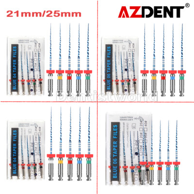 Dental Endo Niti Files Endo V Blue Root Canal Rotary Files 21mm /25mm