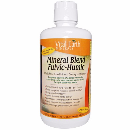 Vital Earth Minerals Mineral Blend Fulvic Humic 32 oz IMMUNE DIGESTION