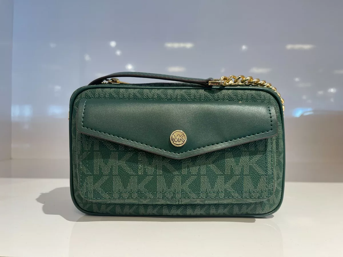 MICHAEL KORS JET SET TRAVEL FRONT POCKET CAMERA CROSSBODY BAG $348