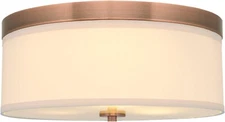 Kira Home Walker 15" Mid-Century Modern Ceiling 3-Light Copper/Bronze Finish