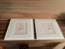 Kate Aspen Forever Glass Photo Coasters (Set Of 2)  NIB 4” X 4” Picture Coaster