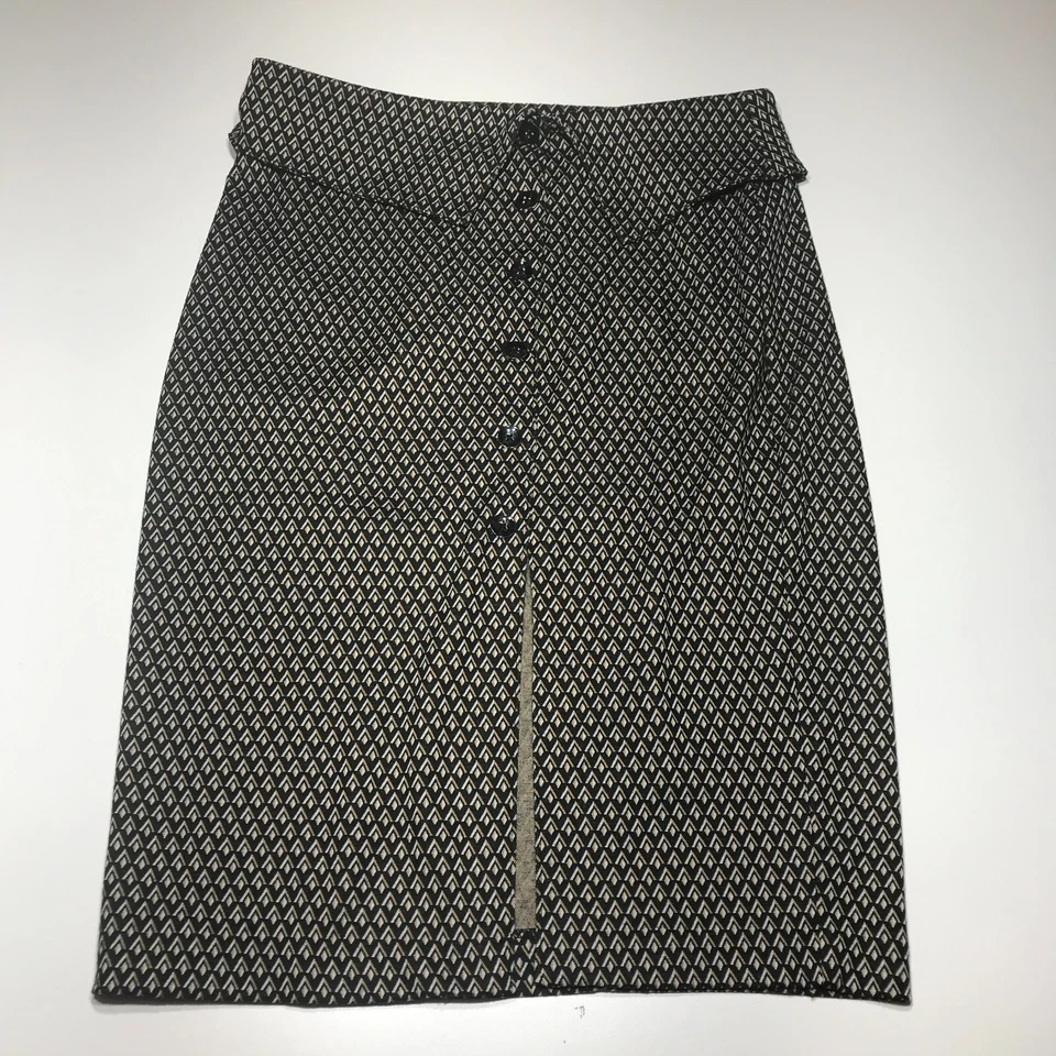 7th Avenue New York & Co. Falda Mujer Talla XL Marrón Negro Blanco Lápiz Recto Foto 2 de 4