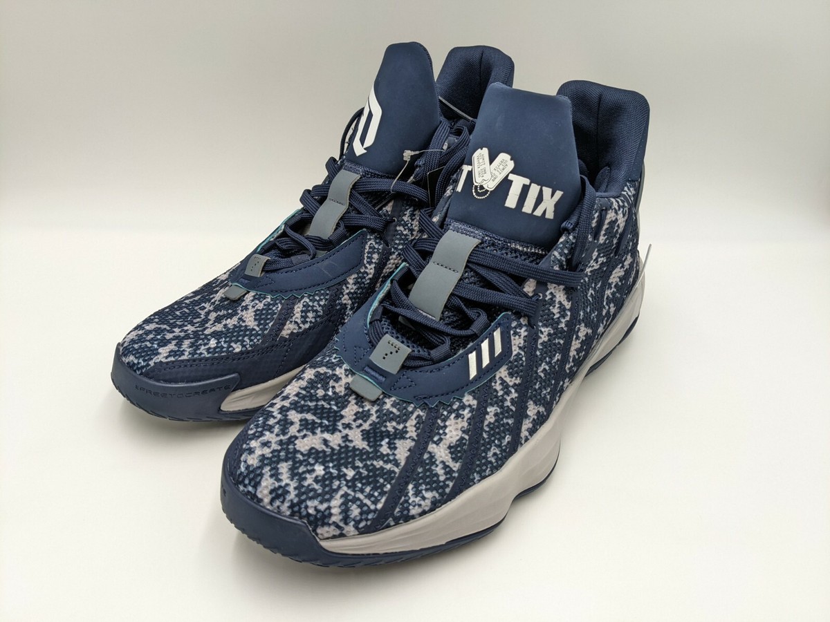 New Adidas Dame 7 Vet Tix Blue Digi Camo Basketball Shoes FY4265 Men\'s Size 7.5 adidas Dame 7 Mens Size 13.5 Blue Vet Tix Digi Camo  main image 3
