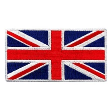 BRITISH FLAG PATCH UNION JACK ENGLAND UK GREAT BRITAIN embroidered iron-on blue