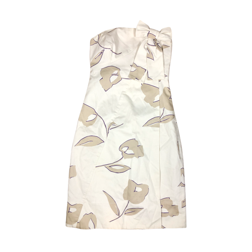 Marc Jacobs Cream Floral Strapless Faux 