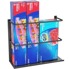 Wrap Organizer Rack Holder Foil Wall Mount Cabinet Door Pantry Kitchen 