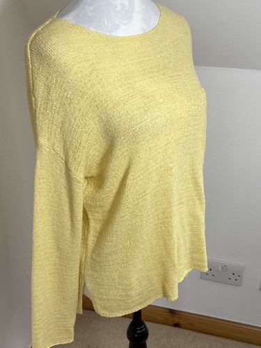 Zara Kids Jumper Age 11 / 12 Year Knitwear Fancy Collection Yellow Baggy Summer - Picture 3 of 6