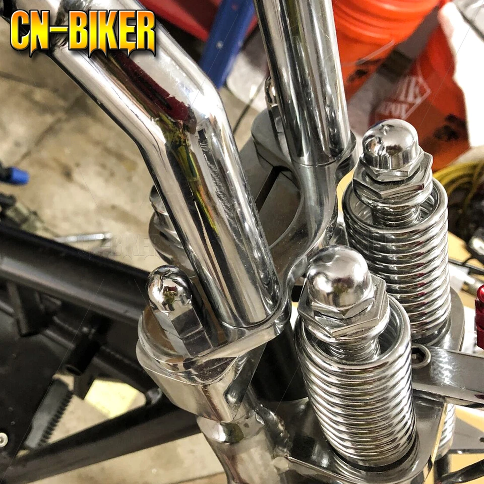 Convertidor adaptador árbol manillar Springer Riser abrazadera de 4,75" a 3,5" para Harley Foto 3 de 4