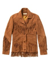 Stetson Western Jacket Womens Suede Fringe Brown 11-098-0539-0048 Br