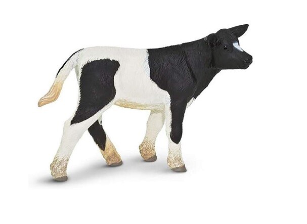 Safari Ltd 232729 Holstein Calf (Black-White) 8 Cm Series Farm