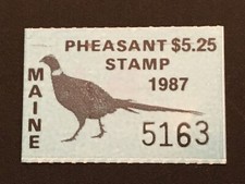 ICOLLECTZONE  US Maine 1987 Pheasant Stamp VF NH