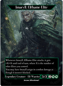 Imaryll, Elfhame Elite - Full Art Altered Art Custom Proxy Cards