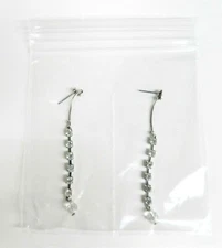 4x4 Bags 2-Compartment Poly Clear Center Split Divider Middle 4" Reclosable 100