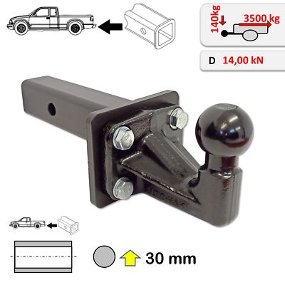 Adapter Anhängerkupplung US-Aufnahme 51 x 51 mm 4 Loch für Nissan Armada ab 2017