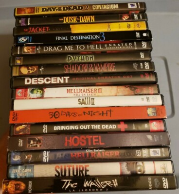 Horror Suspense (16 DVD Lot) Hellraiser, Hostel, Wailing, Zombies FREE SHIPPING!