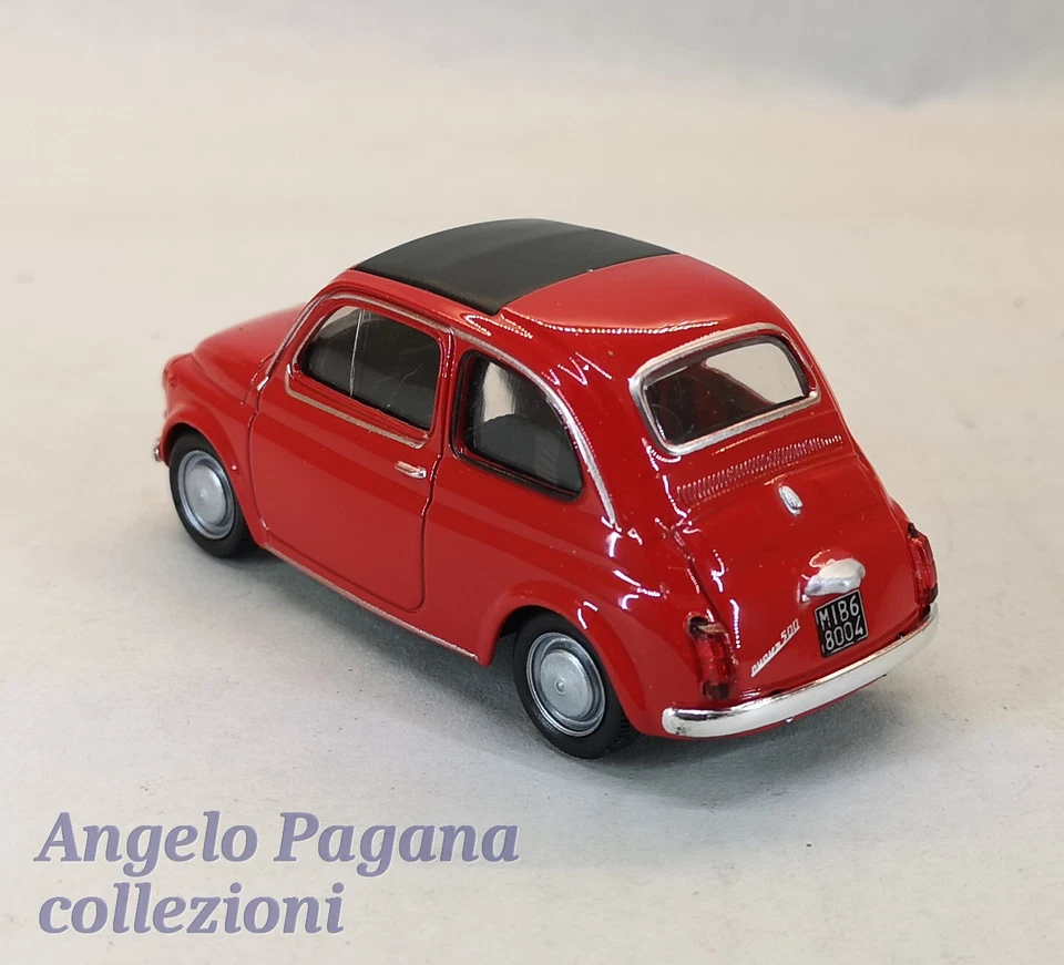 modellino auto scala 1/43 fiat 500 cinquecento macchinina modellini della welly - Immagine 2 di 4