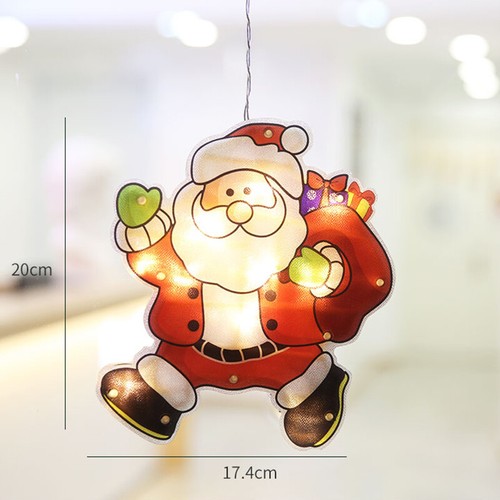 Christmas Window Hanging LED Lights Xmas Party Ornament Decoration Suction Cup - Picture 9 of 15